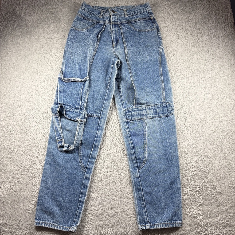 VINTAGE Guess Paris 80s Strap Pocket Jeans Georges Marciano Womens 30 Rare